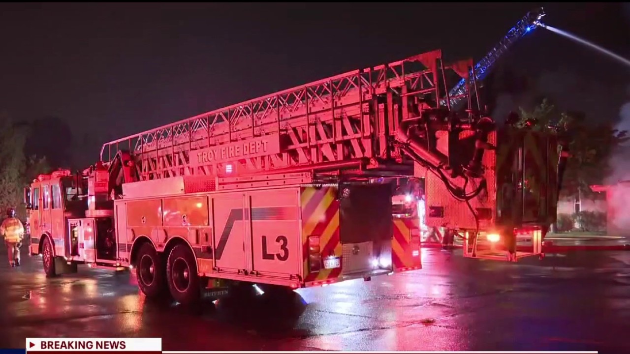 Firefighters at scene of early morning church fire in Troy