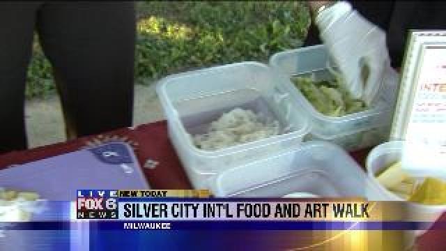 Laura helps prepare food for Silver City International Food and Art Walk