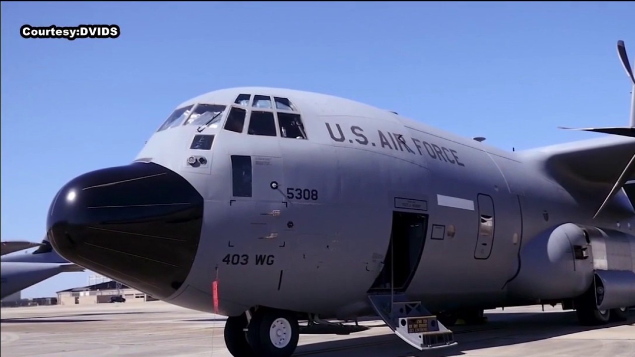 Inside a hurricane hunter plane