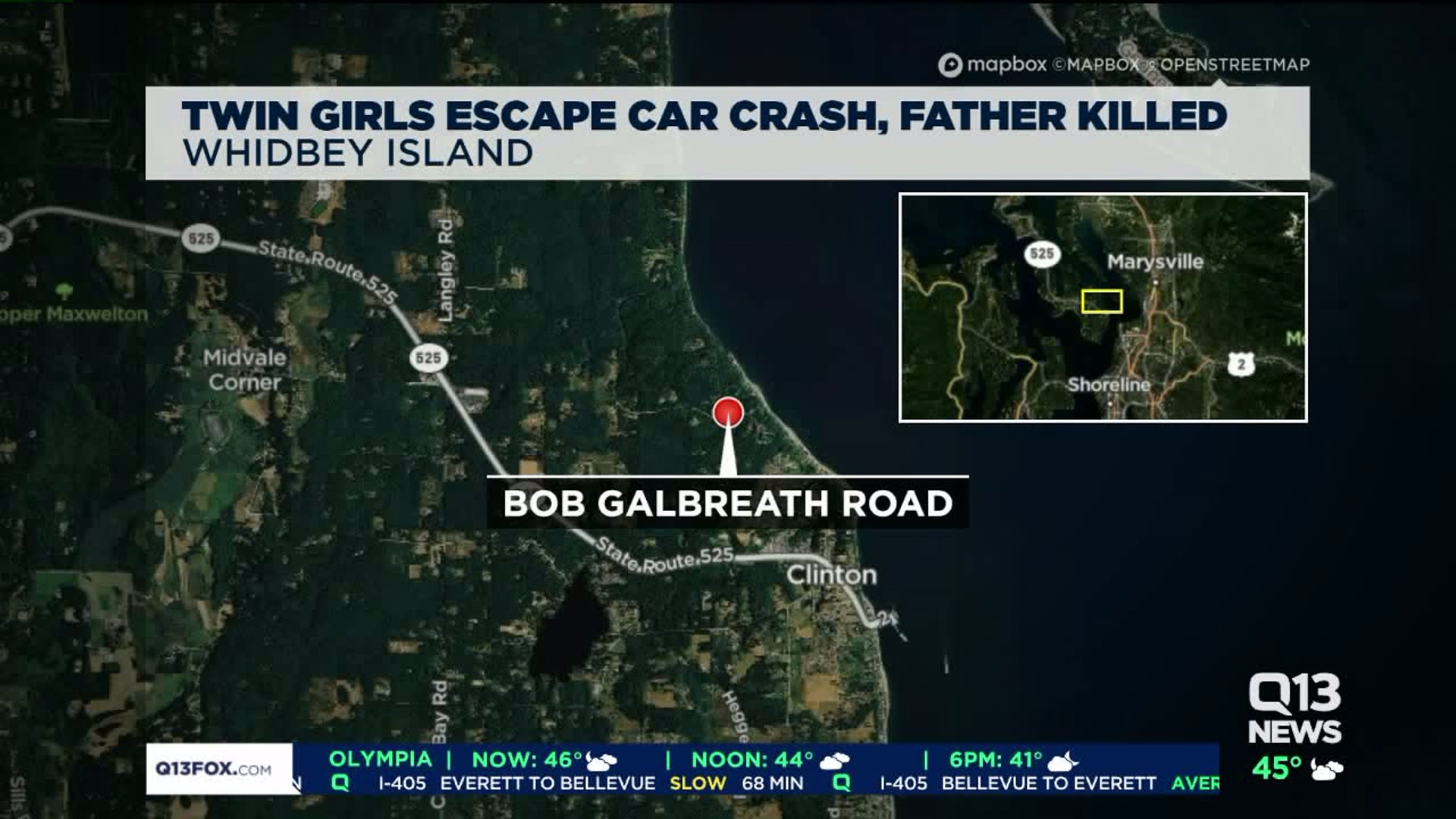 Two young girls escape car crash after father killed