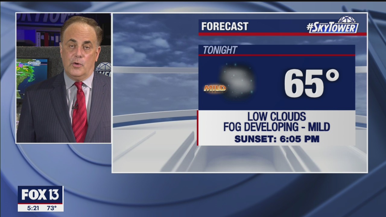 Monday evening weathercast