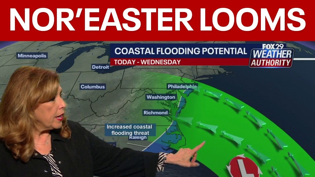 Developing nor'easter to bring coastal flooding risk Monday