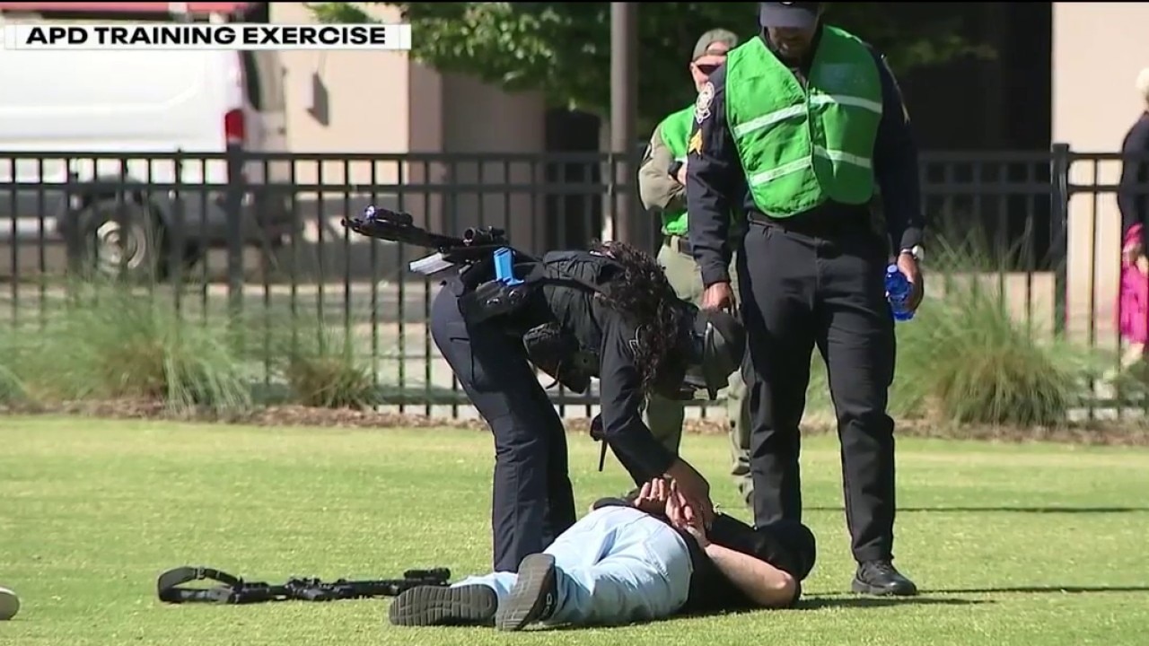 First responders training in downtown Atlanta