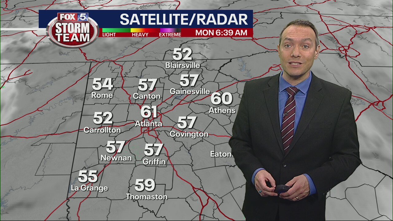 Monday morning weather forecast