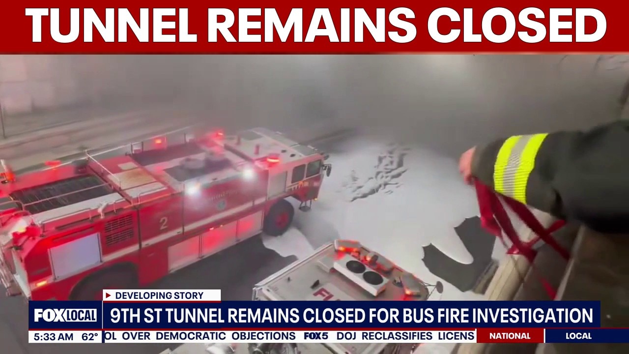 9th Street Tunnel stays closed after Metrobus fire