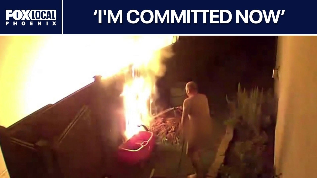 Man goes viral for fighting fire naked