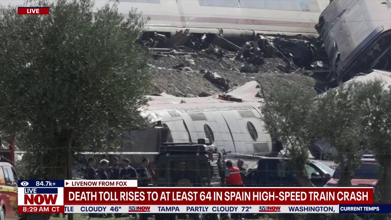 Spain train crash: Death toll rises to 64