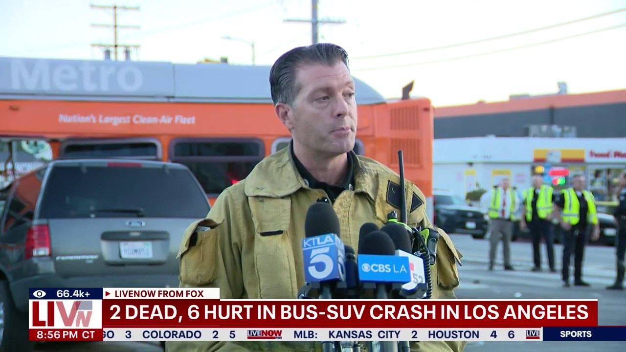 2 dead, others hurt in bus-SUV crash in Los Angeles
