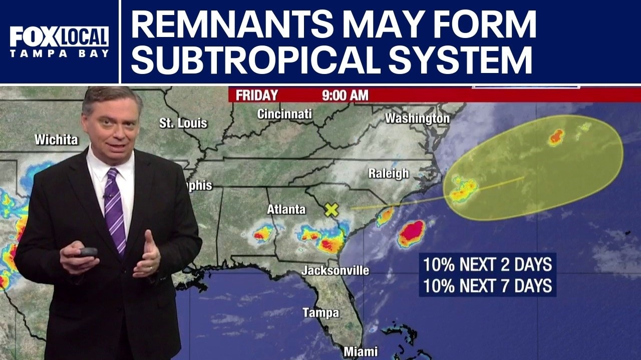 Arthur remnants may become subtropical system