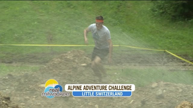 Chip challenges the 'green man' on an AAC obstacle