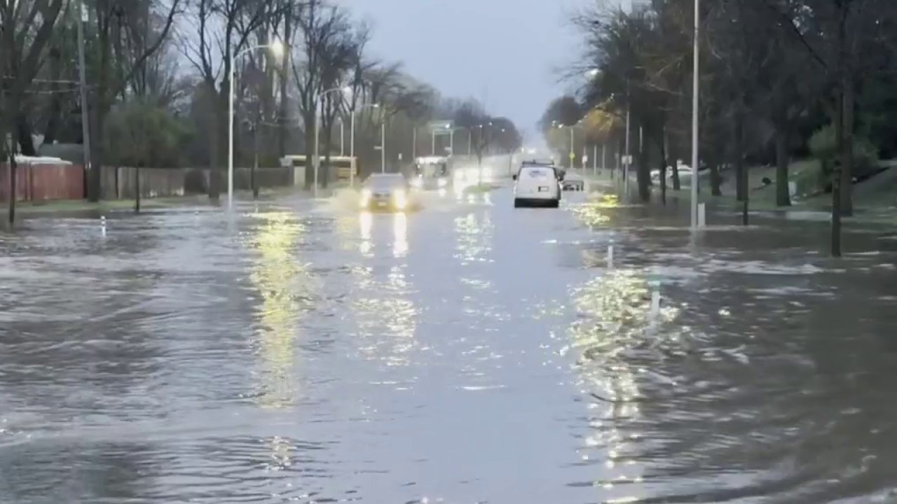 Flooding in Milwaukee near 60th and Thurston