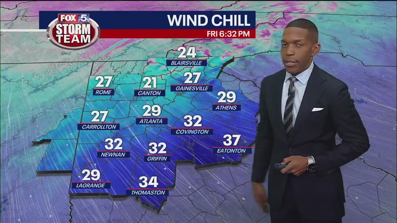 Friday evening forecast
