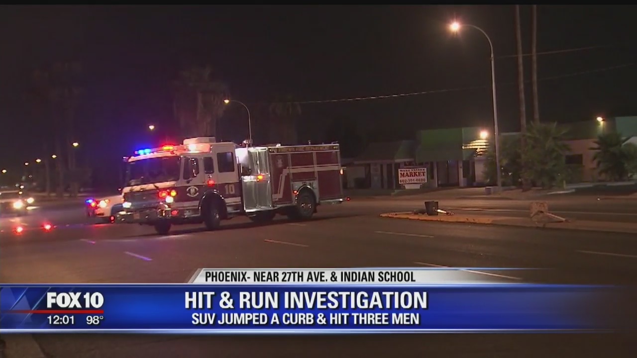 Police seek SUV that jumped curb, hit 3 pedestrians in Phoenix