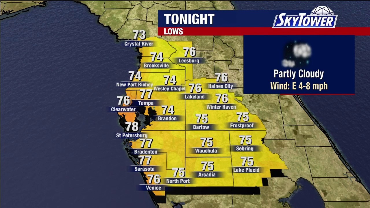 Tampa weather | Wednesday evening forecast