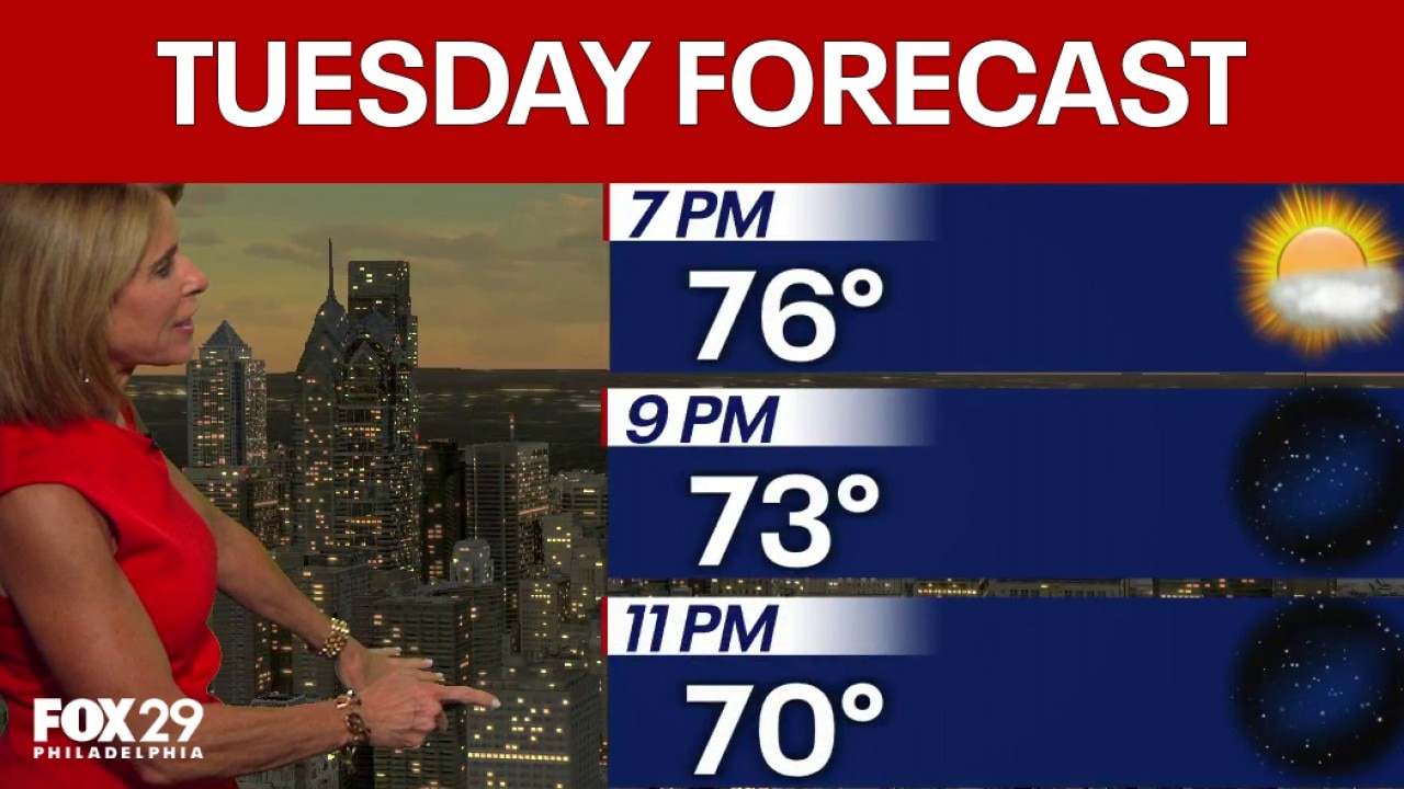Philadelphia weather: Tuesday evening forecast