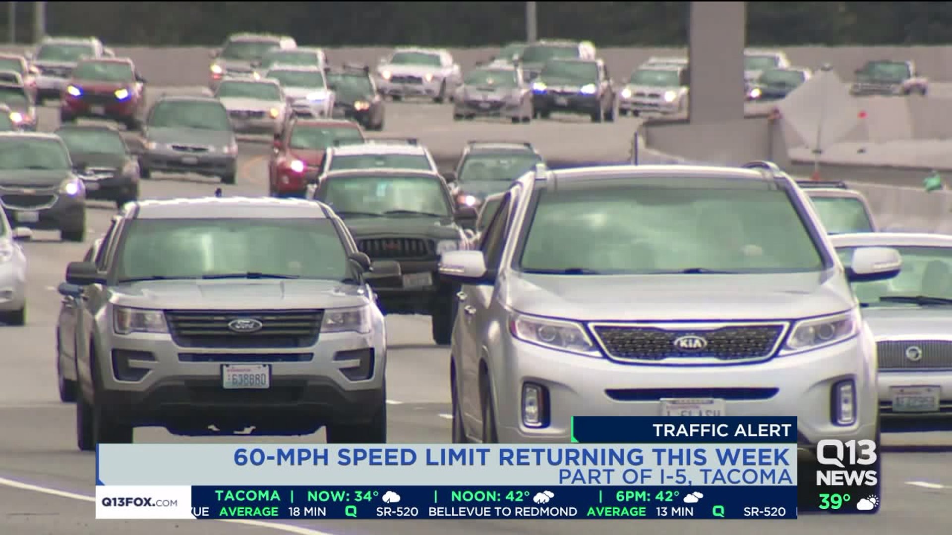 60 mph speed limit returning to part of I-5 this week
