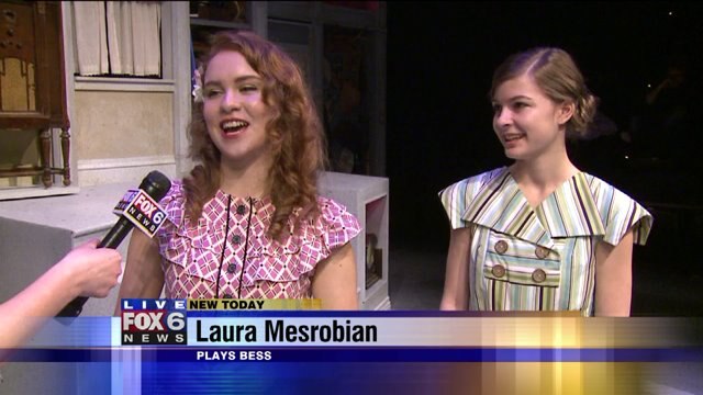 Laura talks with cast of "Nancy Drew and Her Biggest Case Ever"
