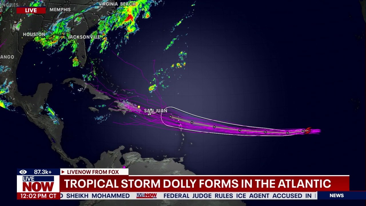 Tropical Storm Dolly forms in Atlantic 