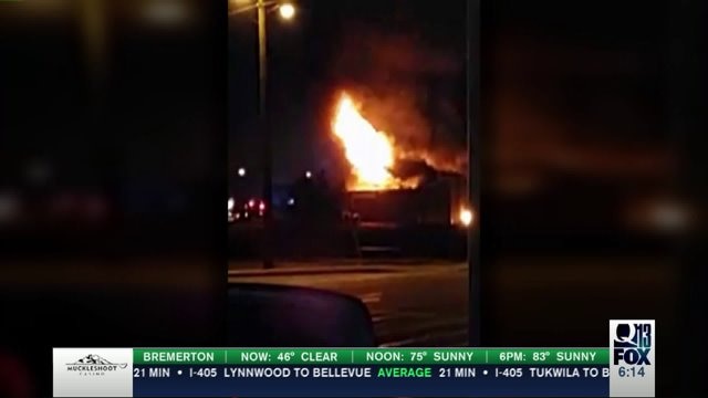 Video shows huge fire in Chehalis