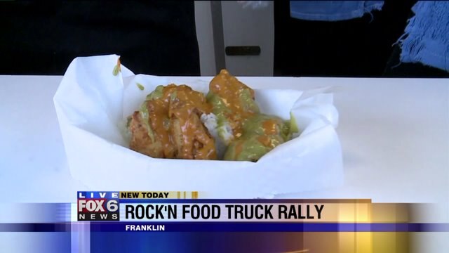 Carl checks out some of the delicious food at the Rock`n Truck Food Rally