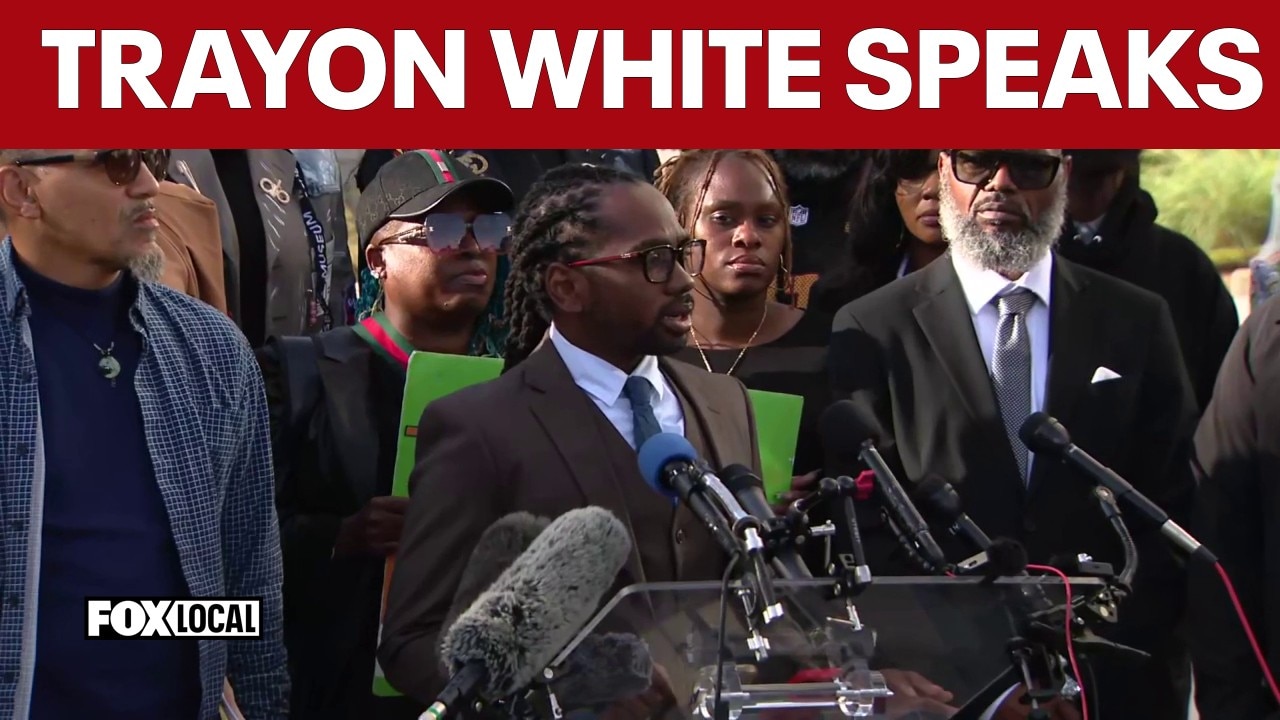 DC Councilmember Trayon White speaks after jury dismissed