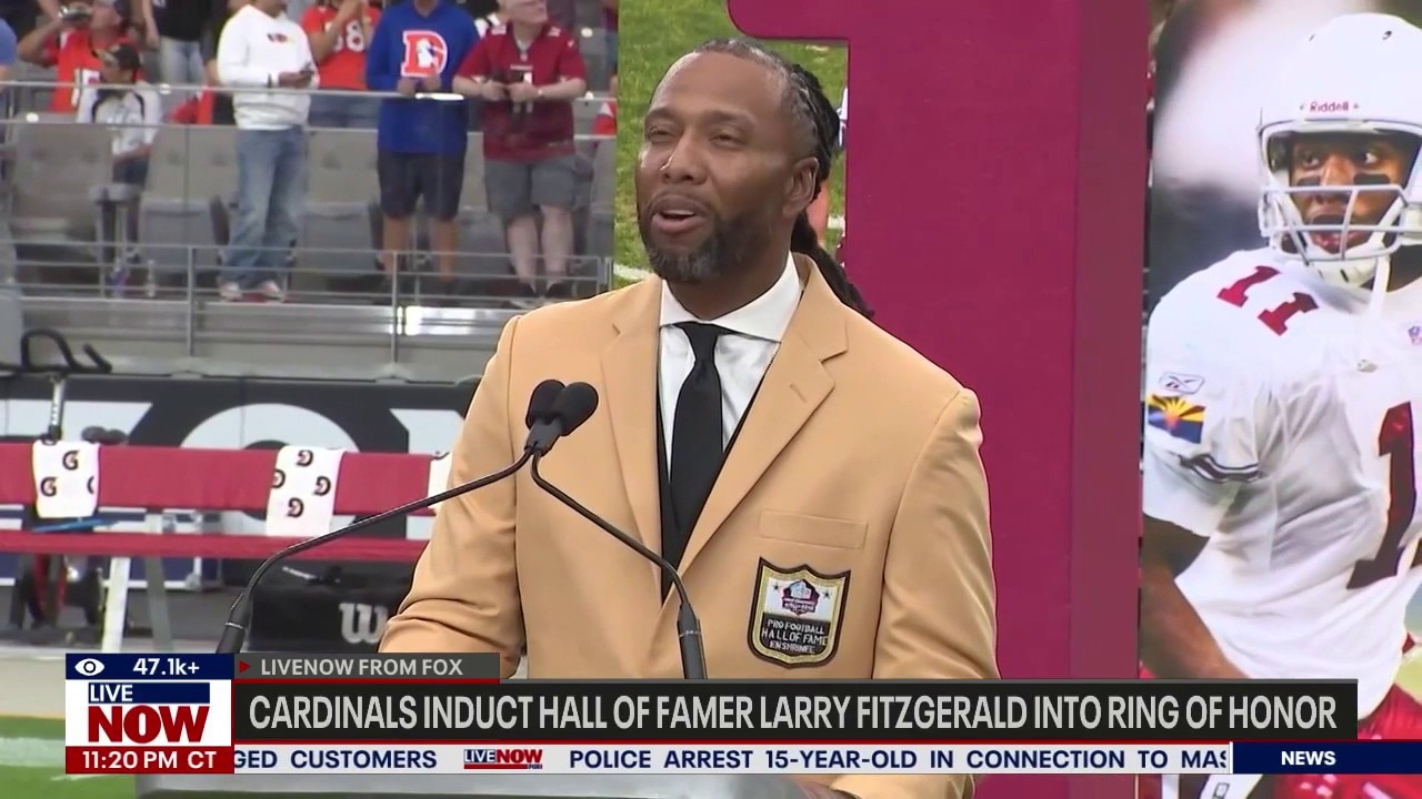 NFL's Cardinals induct Larry Fitzgerald into Ring of Honor