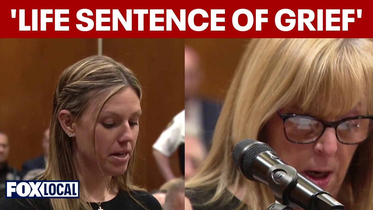Wife and mother of slain NYPD detective speak during killer's sentencing