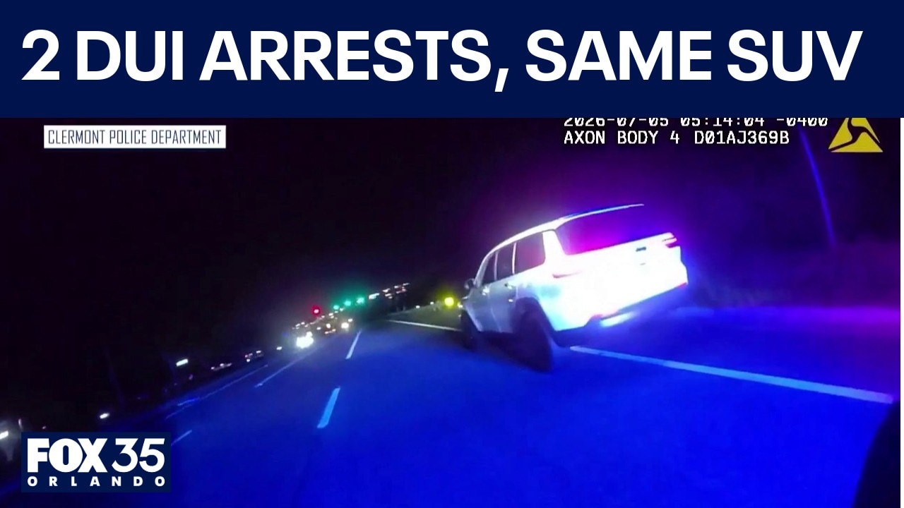 2 arrested on DUI charges hours apart while driving same SUV, police say