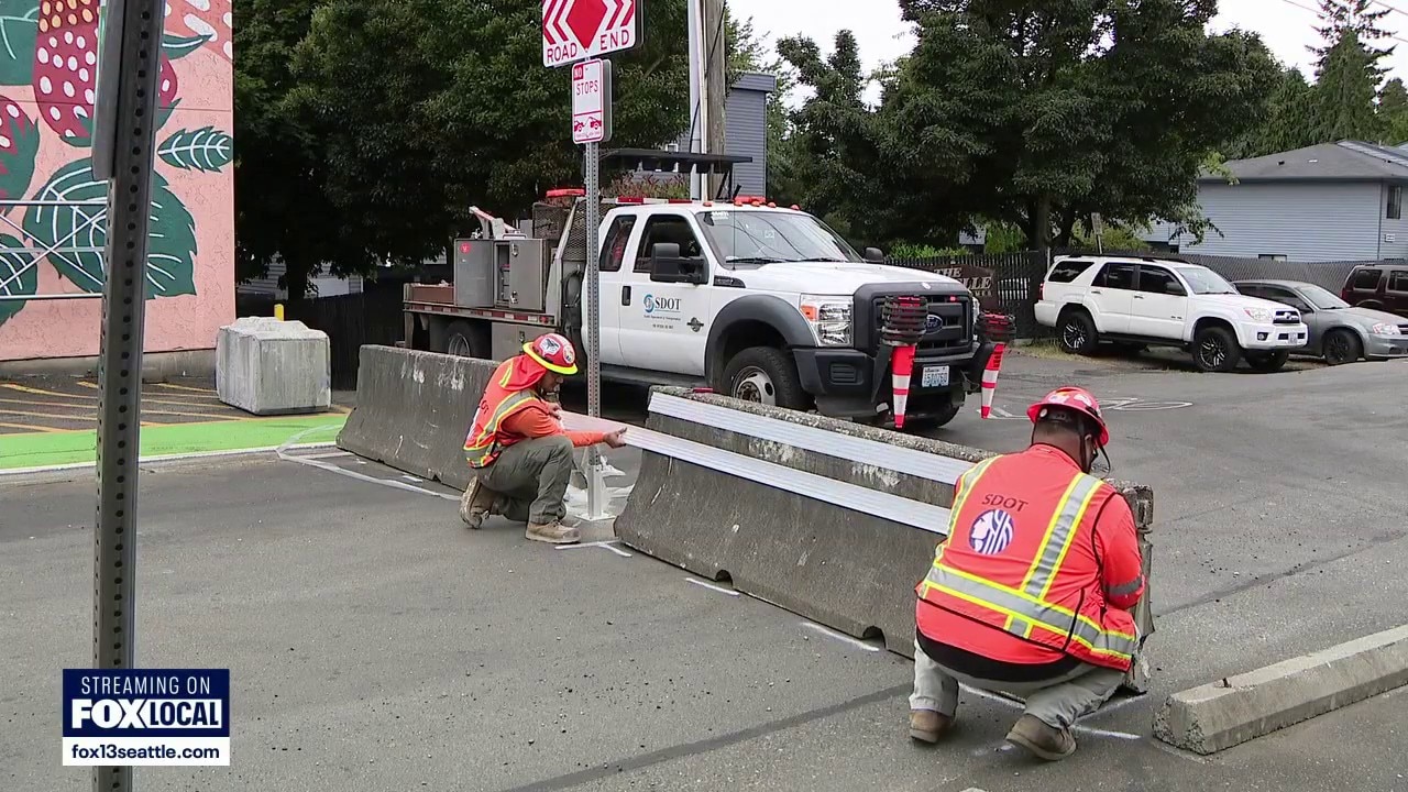 New barriers installed near Aurora Avenue to deter crime