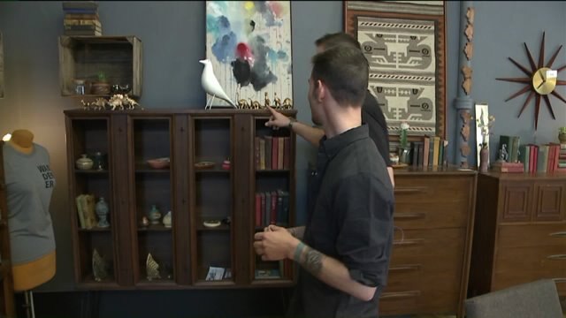 Chip checks out the jewelry at Brew City Salvage