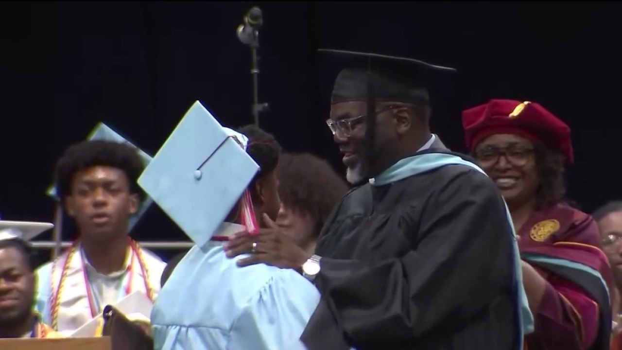 Mayor Brandon Johnson celebrates son’s graduation at Kenwood Academy