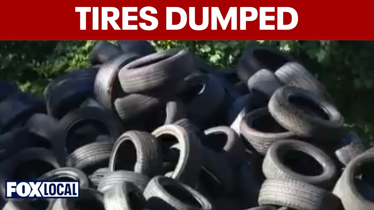 UPDATE: Truck stuck in mud after dumping hundreds of tires in Fairmount Park