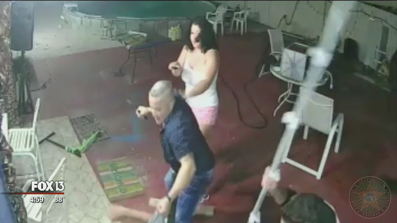 Man chases off armed robbers