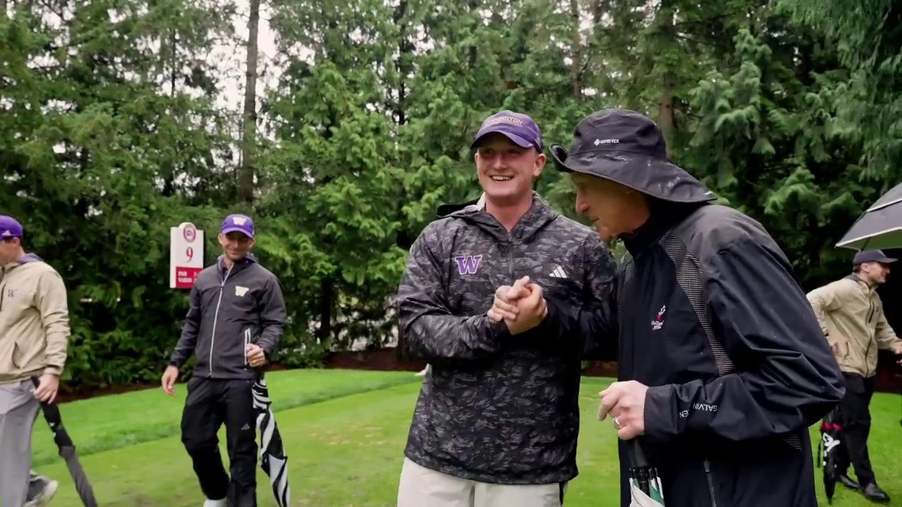 Reactions to Finn Koelle's hole in one on last hole