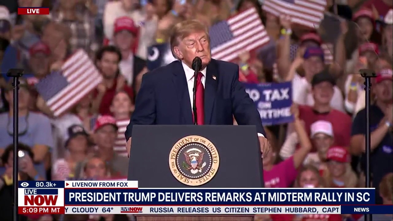 Trump delivers remarks at rally in Pendleton, SC