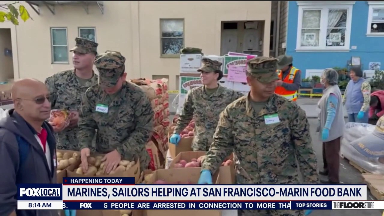 Fleet Week: U.S. Military fights hunger at food bank