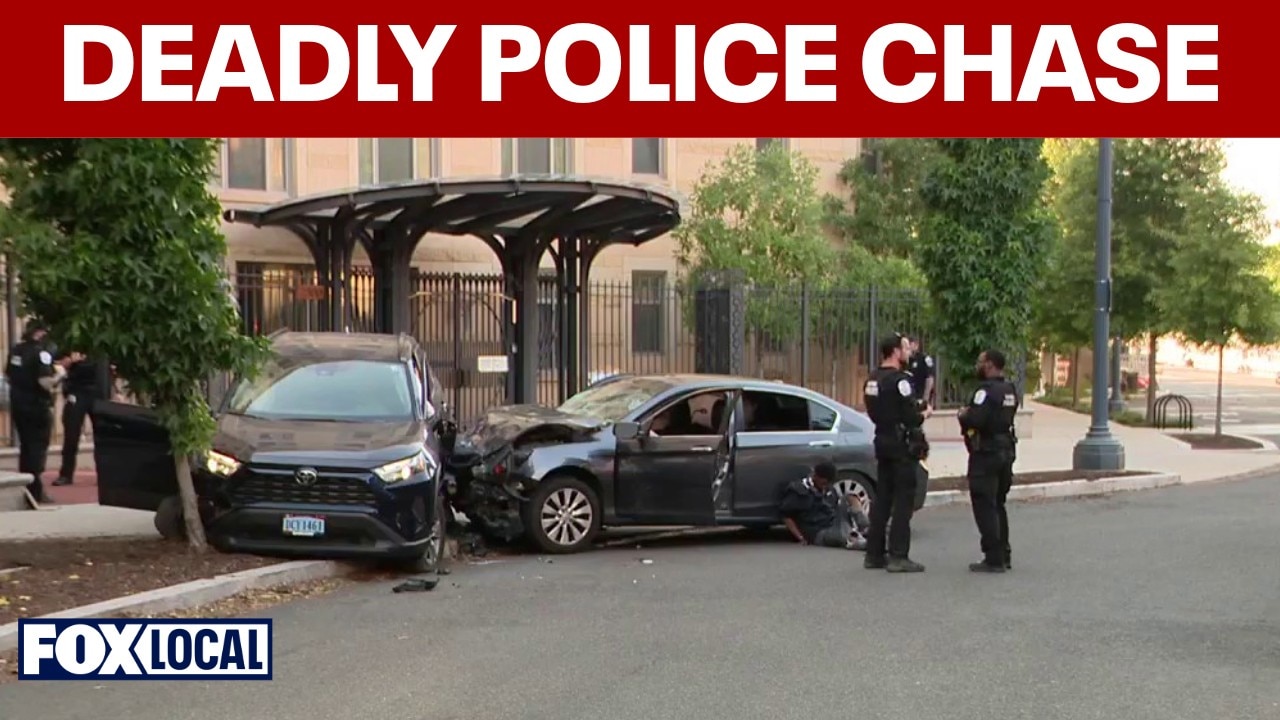 Police chase through DC ends with 1 dead, 3 arrested