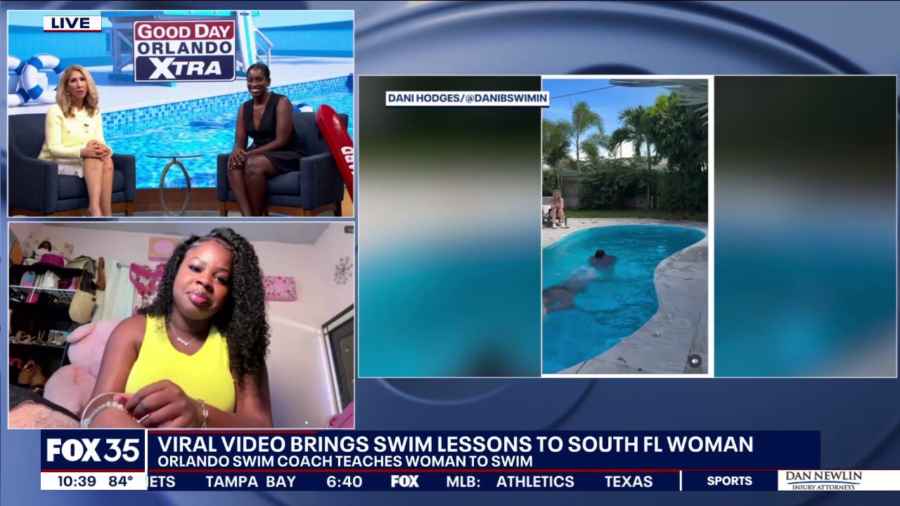 Orlando Swim Coach Steps Up, Teaches Woman from Viral Video how to Swim 