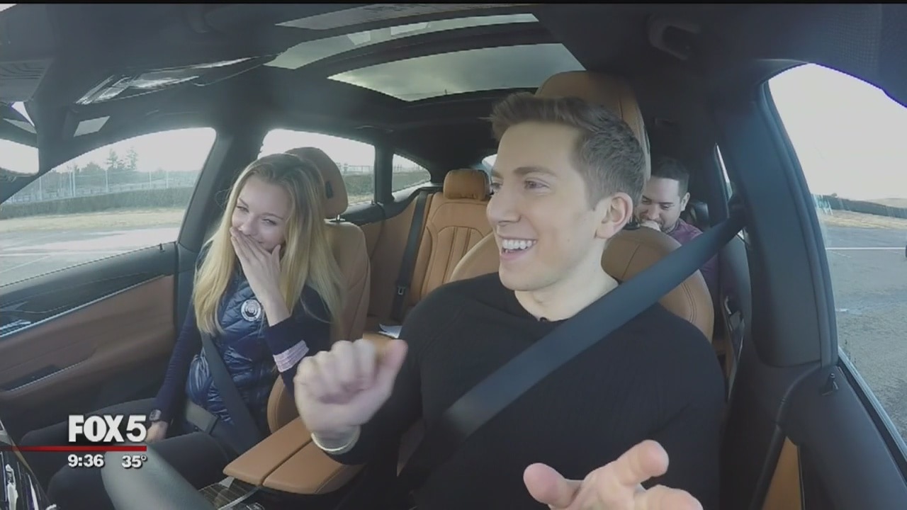 Aurora Straus teaches Baruch Shemtov to drive