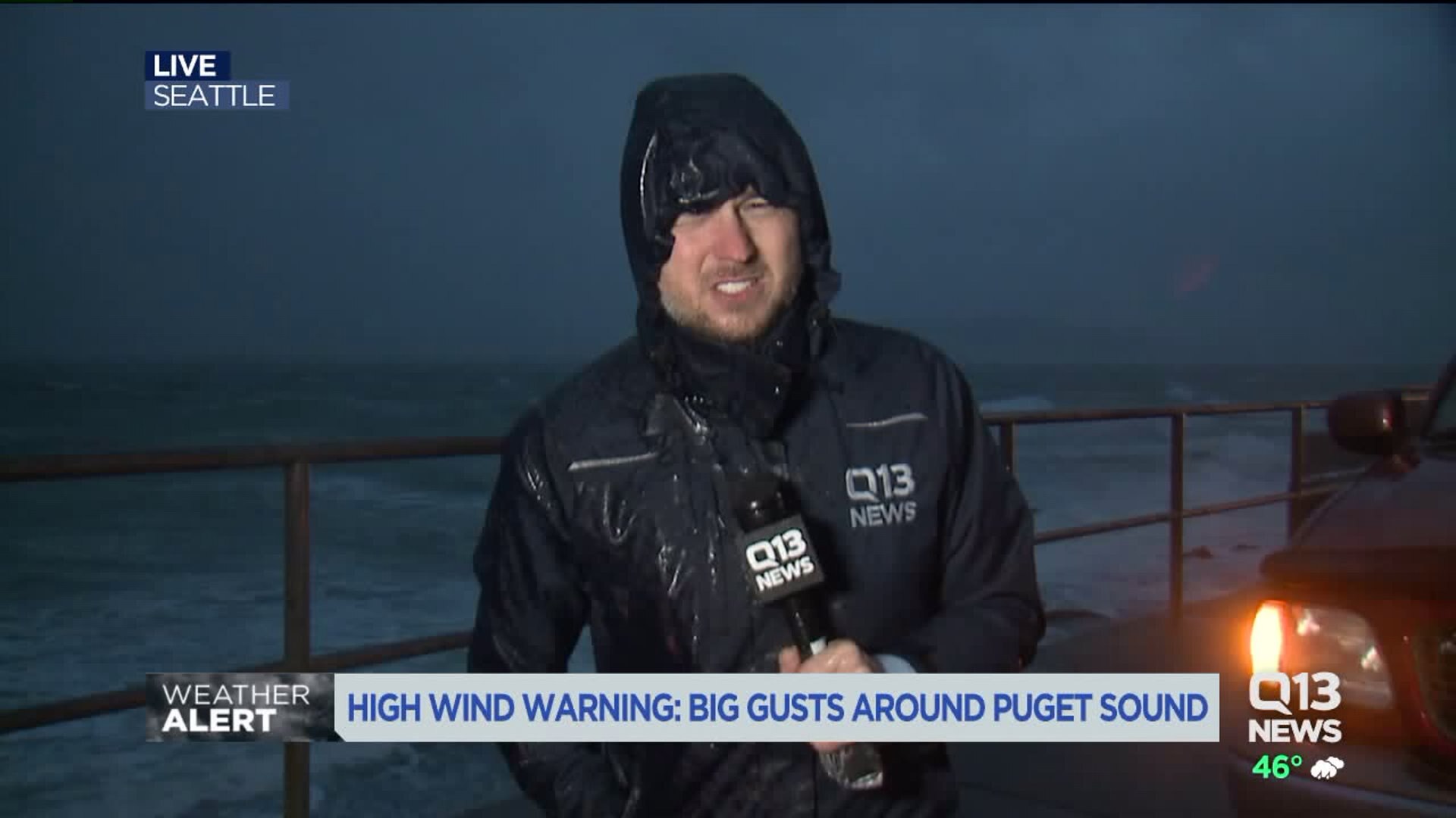 Strong winds at Alki Beach