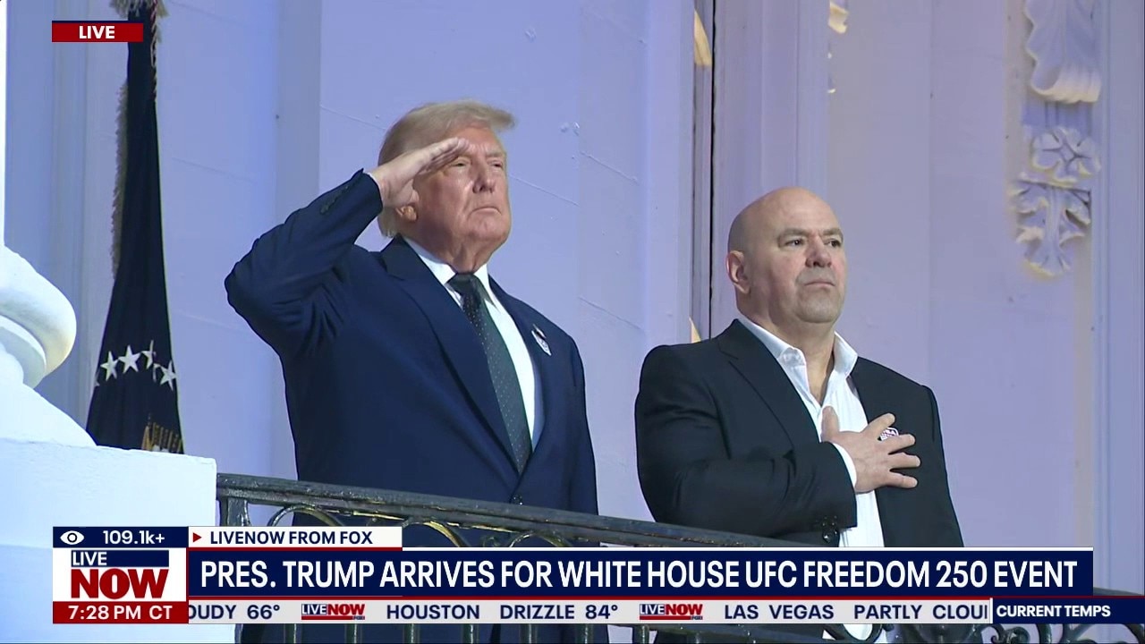 Trump arrives for White House UFC freedom 250 event 