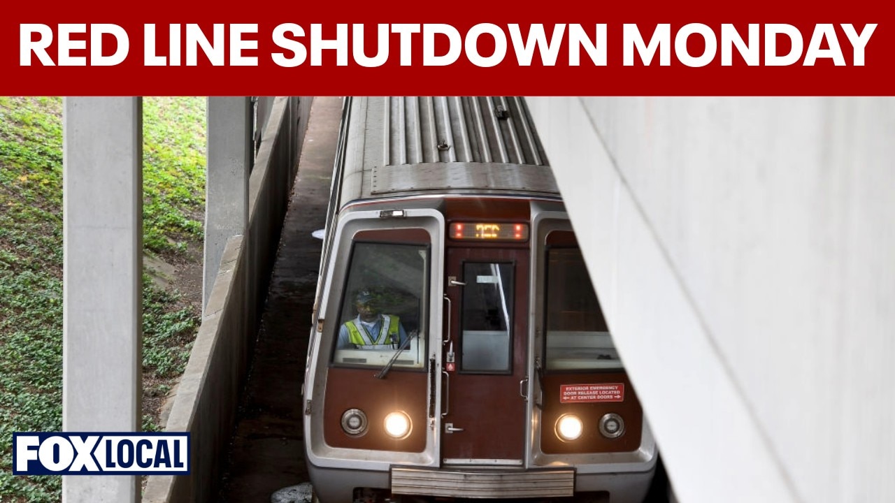 Red line shutdown begins Monday between North Bethesda and Friendship Heights
