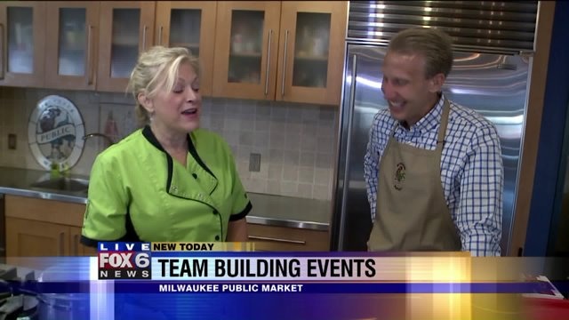 Carl learns about team building events at the Milwaukee Public Market