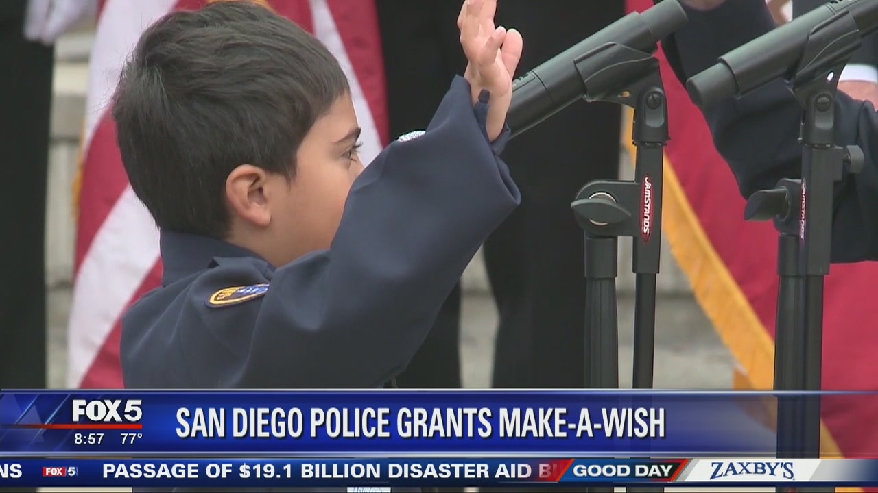 San Diego boy becomes officer for a day