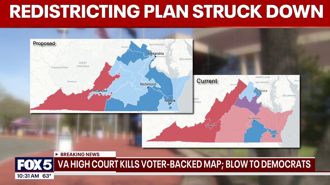 Virginia Supreme Court strikes down Democrats' redistricting plan