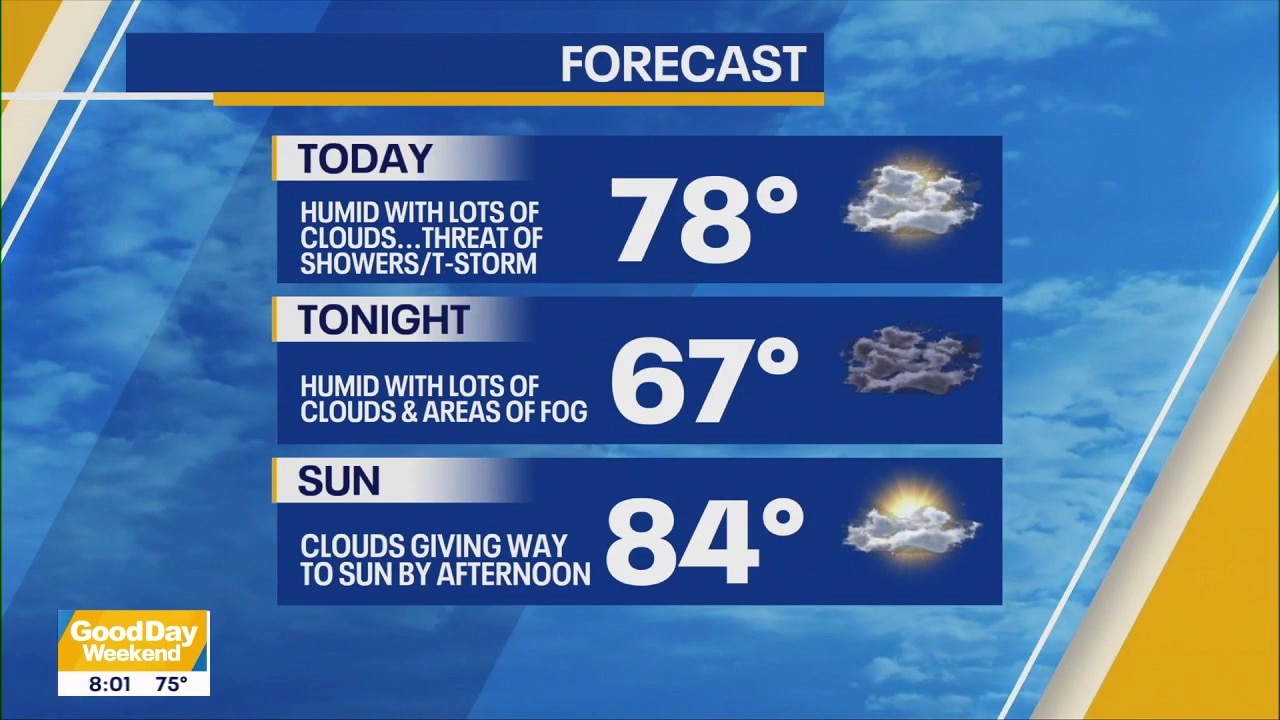 NYC Weather: Weekend humidity and cloudiness followed by some rain today