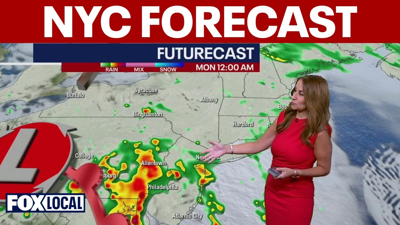 NYC weather forecast: Overnight thunderstorms clear before Monday morning commute