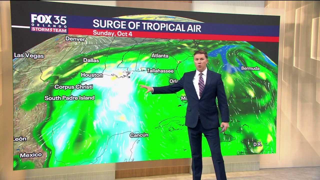 Orlando Forecast: Tropical air surges in with thunderstorms