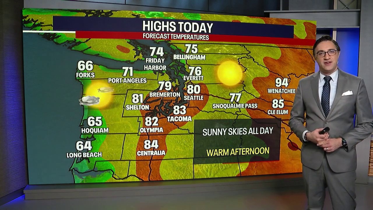 Seattle weather: Warm, dry Thursday before return of rain