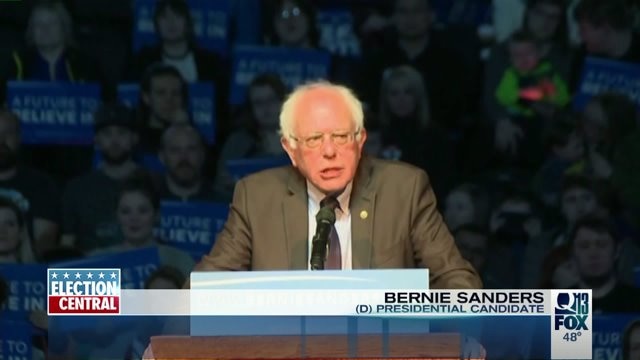 Bernie Sanders back in Washington state
